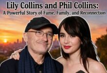Lily Collins and Phil Collins