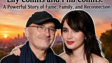 Lily Collins and Phil Collins