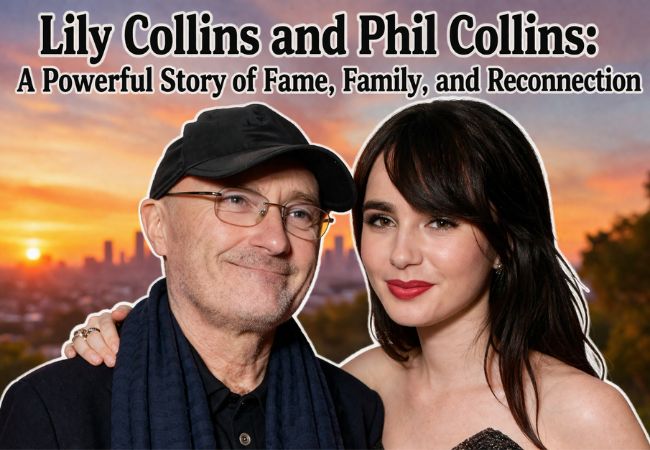 Lily Collins and Phil Collins